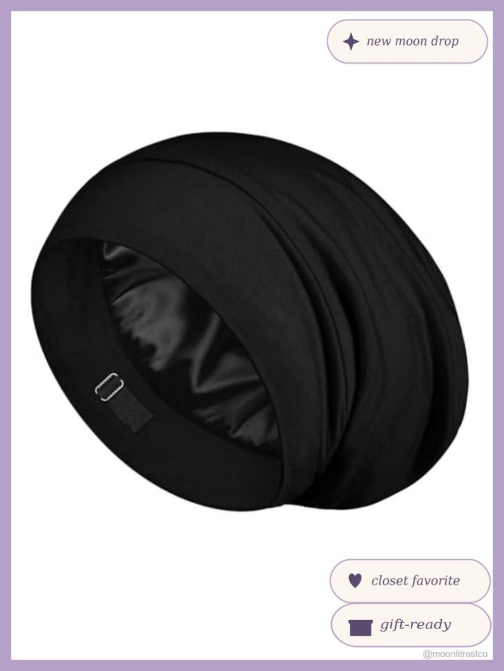 100% Mulberry Silk Bonnet Adjustable Sleep Cap Unisex Hair Protection